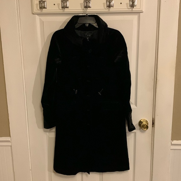 Theory Jackets & Blazers - Theory Majendie B Vintage Mobwive Velvet Drawcord Long Black Coat SZ Small